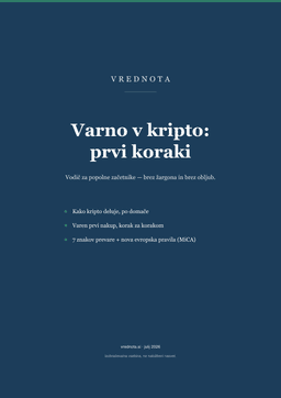 Naslovnica vodiča Varno v kripto: prvi koraki